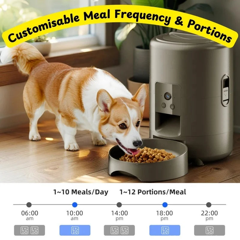 Automatic Cat and Dog Food Dispenser (button)