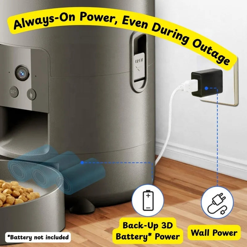 Automatic Cat and Dog Food Dispenser (button)