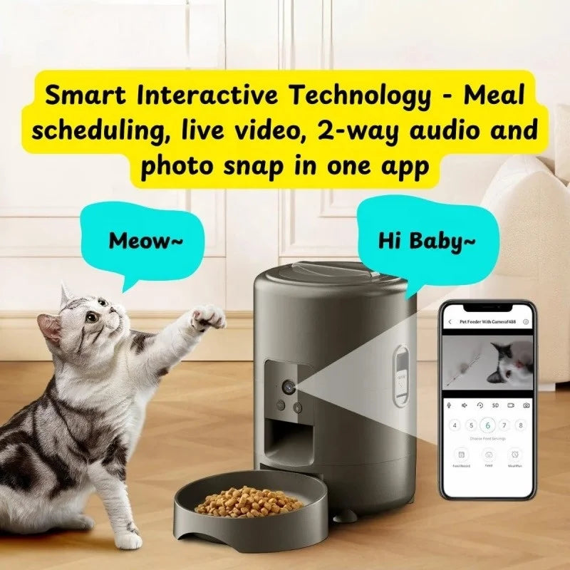 Automatic Cat and Dog Food Dispenser (Camera)